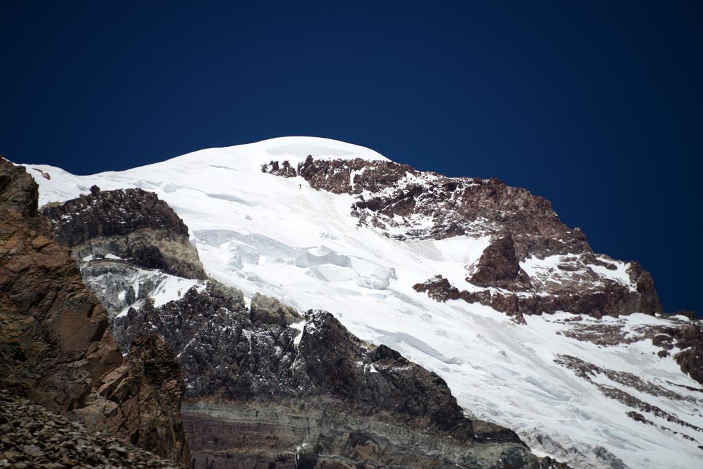 08 Aconcagua East Face And Polish Glacier From The Top Of The Narrow Gully 4550m On The Climb From Plaza Argentina Base Camp To Camp 1